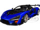 McLaren Senna Trophy Kyanos Blue Black Carbon Accents 1/18 Model Car Autoart 76079