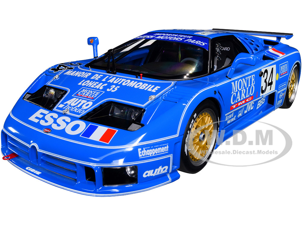 Bugatti EB110 #34 Alain Cudini - Eric Helary - Jean-Christophe Boullion 24 Hours of Le Mans (1994) 1/18 Model Car by Autoart