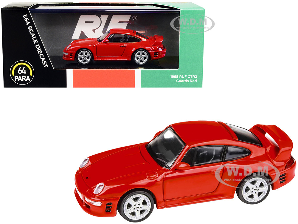 Paragon Models 1:64 1995 RUF CTR2 Guards Red 1/64 Diecast Model Car by Paragon Models