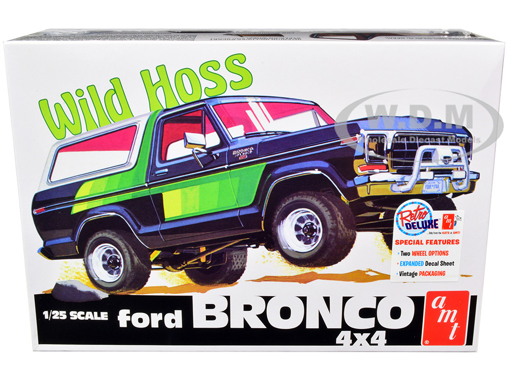 AMT 1:24 Skill 2 Model Kit Ford Bronco 4X4 "Wild Hoss" 1/25 Scale Model by AMT