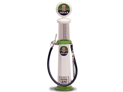 Indian Gasoline Vintage Gas Pump Cylinder 1/18 Diecast Replica by Road Signature