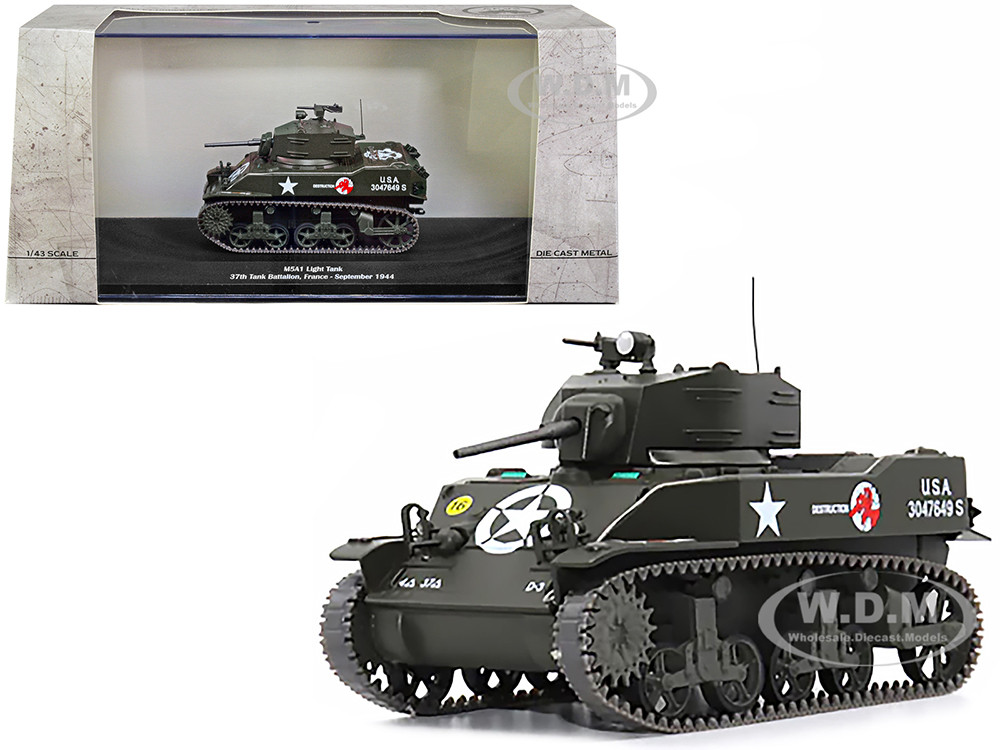 M5A1 Light Tank #16 "Destruction" "U.S.A. 37th Tank Battalion France, September 1944" 1/43 Diecast Model by AFVs of WWII