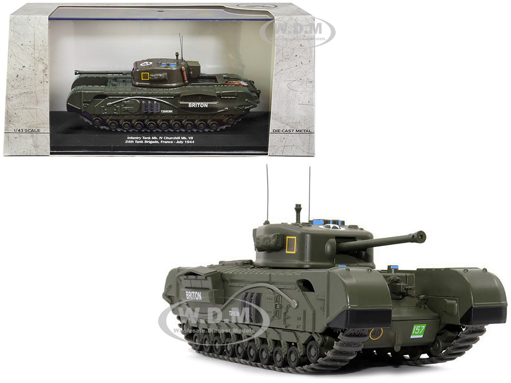 Infantry Tank Mk. IV Churchill Mk. VII "Briton" "UK 34th Tank Brigade, France July 1944" 1/43 Diecast Model by AFVs of WWII