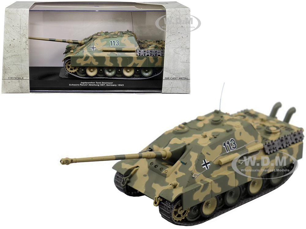 German Sd. Jagdpanther Tank Destroyer #113 "Schwere Panzer Abteilung 507, Germany, 1945" 1/43 Diecast Model by AFVs of WWII