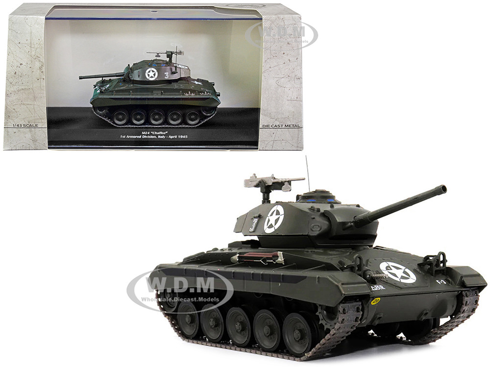 M24 "Chaffee" Tank #3 "U.S.A. 1st Armored Division, Italy, April 1945" 1/43 Diecast Model by AFVs of WWII
