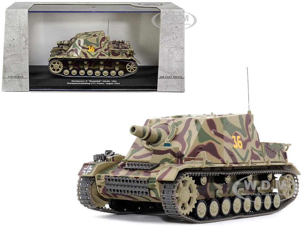 German Sd. Kfz. 166 "Sturmpanzer IV" "Brummbar" #36 "Germany Sturmpanzerabteilung 217, France, August 1944" 1/43 Diecast Model by AFVs of WWII