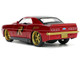 1969 Chevrolet Camaro Dark Red Metallic Black Top Robin Diecast Figure Batman Hollywood Rides Series 1/32 Diecast Model Car Jada 33088