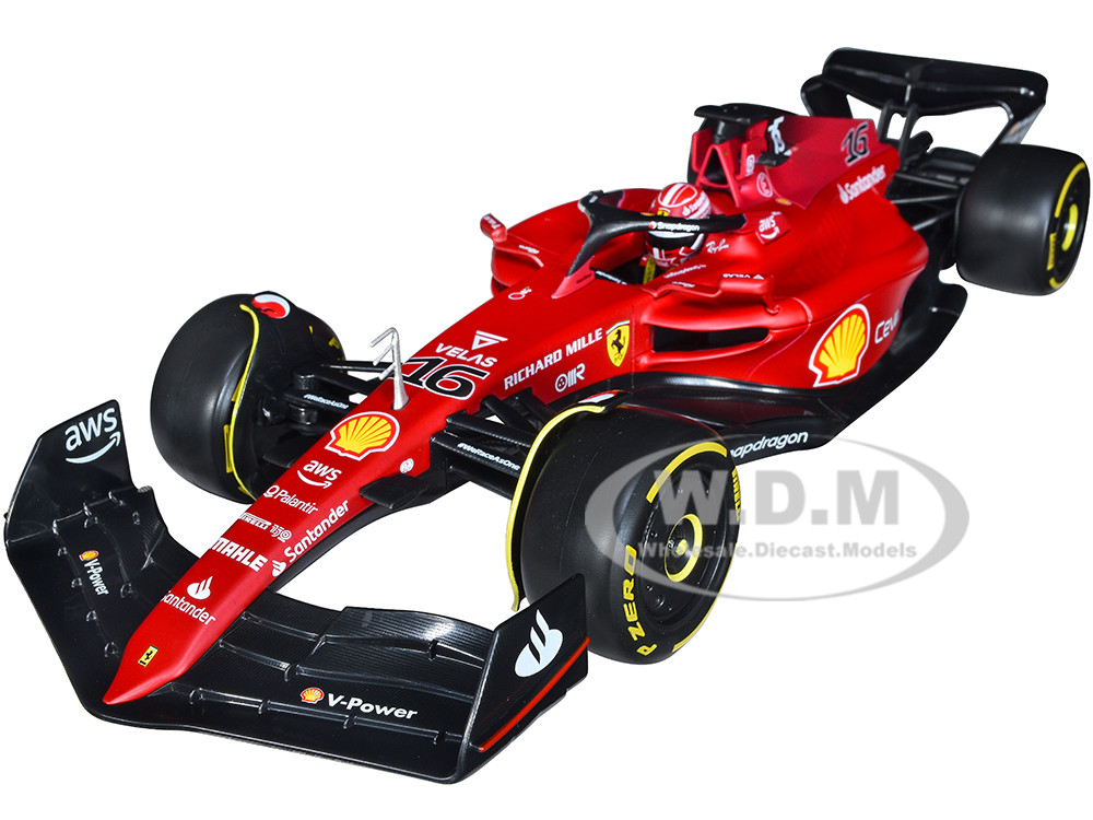 Ferrari F1-75 #16 Charles Leclerc "Ferrari Racing" Formula One F1 (2022) "Formula Racing" Series 1/18 Diecast Model Car by Bburago