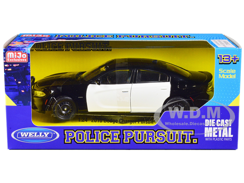 2016 Dodge Charger Pursuit Police Interceptor Black and White Unmarked Police Pursuit Series 124 Diecast Model Car by Welly 2016 Dodge Charger Pursuit Police Interceptor Black and White Unmarked Police Pursuit Series 124 Diecast Model Car by Welly