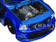 2006 Ford Mustang GT Blue Metallic Matt Black Hood Stripes Bigtime Muscle Series 1/24 Diecast Model Car Jada 34195