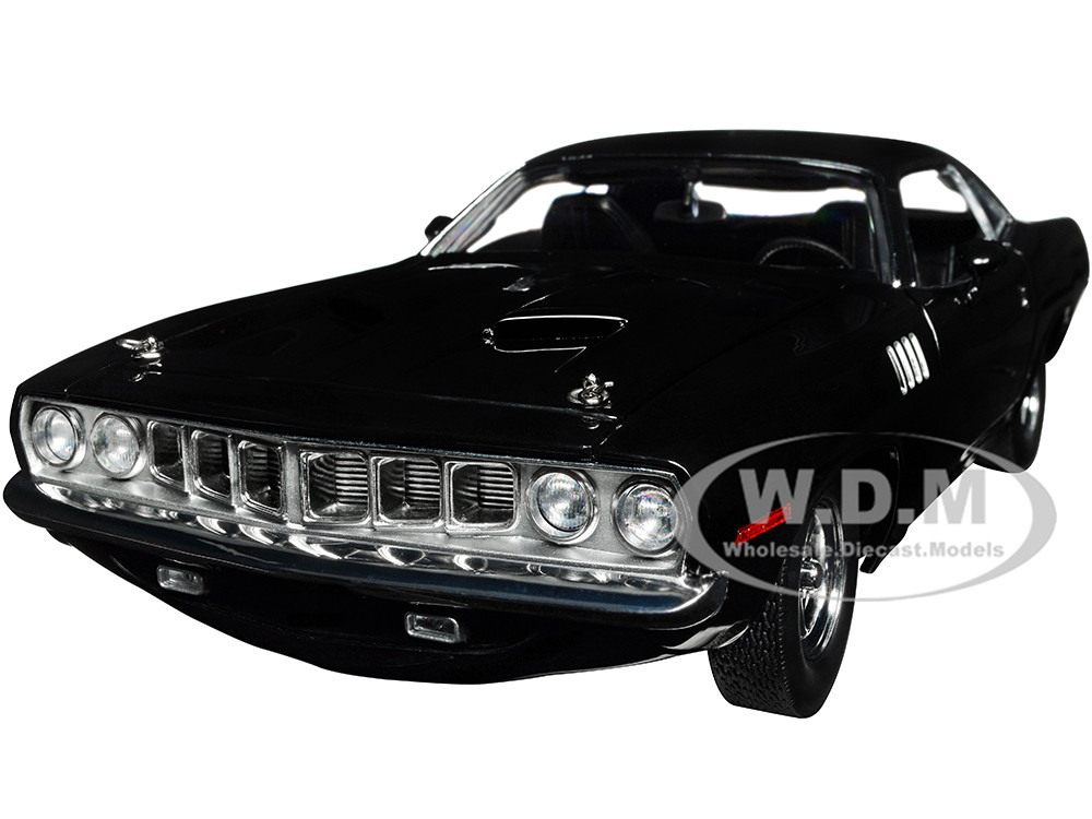Plymouth Barracuda Black "John Wick: Chapter 4" (2023) Movie 1/18 Diecast Model Car by Highway 61