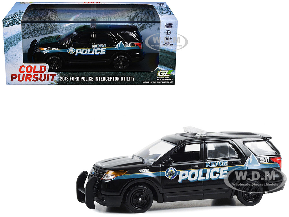 2013 Ford Police Interceptor Utility Kehoe Police Department Kehoe Colorado Black with White Stripes Cold Pursuit 2019 Movie 143 Diecast Mode 2013 Ford Police Interceptor Utility Kehoe Police Department Kehoe Colorado Black with White Stripes Cold Pursuit 2019 Movie 143 Diecast Mode
