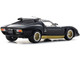 Lamborghini Miura SVR Black with Gold Accents and Wheels 1/43 Diecast Model Car Kyosho KS03203BKG