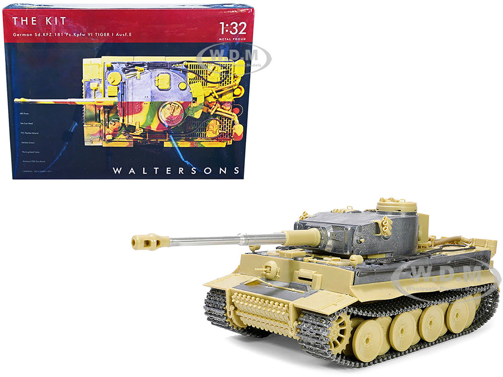 Skill 4 Model Kit German Sd.Kfz.181 Pz.Kpfw VI Tiger I (Early Production Model) Heavy Tank "Schwere Panzerabteilung 505, No. 100, Kursk" (July 1943) 1