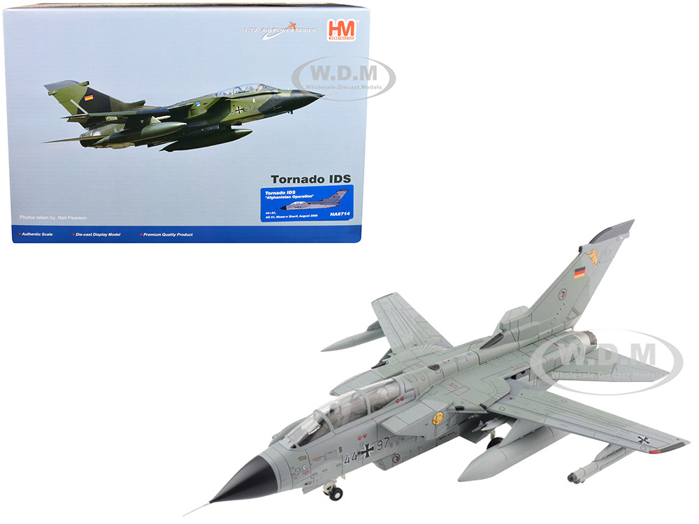 Panavia Tornado IDS Aircraft "Afghanistan Operation" "44+97, AG 51, Mazar-e Sharif" (August 2008) "Air Power Series" 1/72 Diecast Model by Hobby Maste