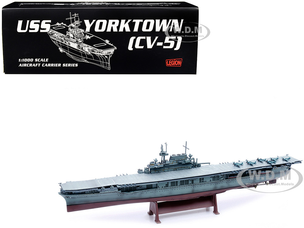 Legion USS Yorktown (CV-5) Aircraft Carrier "US Navy" World War II 1/1000 Diecast Model by Legion