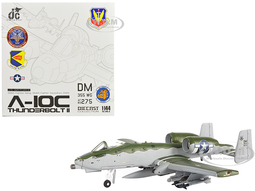 Fairchild Republic A-10C Thunderbolt II Attack Aircraft "355th Fighter Wing, 354th Fighter Squadron, Bulldogs" (2020) United States Air Force 1/144 Di