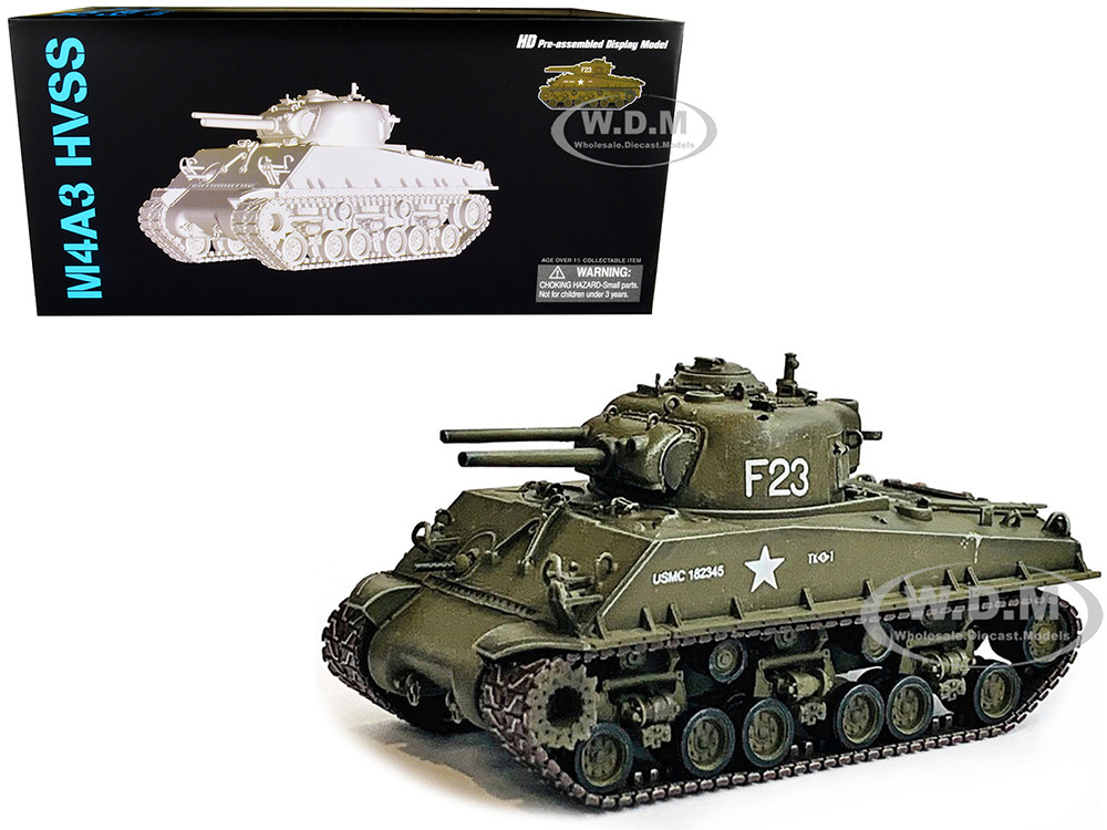 United States M4A3 HVSS POA-CWS-H5 Flamethrower Tank Olive Drab F-23 "US Marine Corps, Korea" (1951) "NEO Dragon Armor" Series 1/72 Plastic Model by D