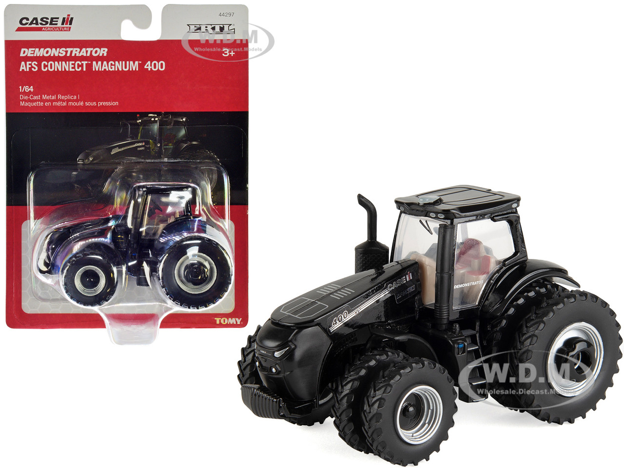 Ertl Tomy 1:64 Case IH AFS Connect Magnum 400 "Demonstrator" Tractor Black with Dual Wheels "Case IH Agriculture" 1/64 Diecast Model by ERTL TOMY