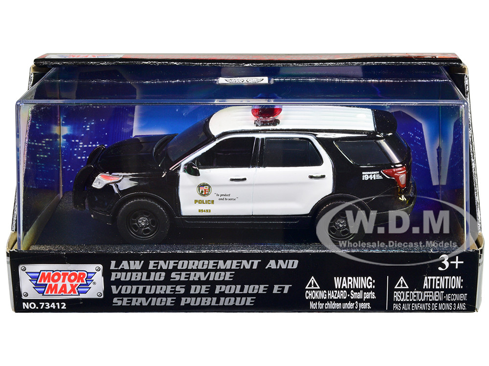 2015 Ford Police Interceptor Utility Black and White LAPD Los Angeles Police Department 143 Diecast Model Car by Motormax 2015 Ford Police Interceptor Utility Black and White LAPD Los Angeles Police Department 143 Diecast Model Car by Motormax