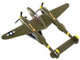 Lockheed P 38J Lightning Fighter Aircraft 23 Skidoo United States Air Force 1/115 Diecast Model Airplane Postage Stamp PS5362-4