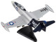 Grumman F9F F 9 Panther Cougar Aircraft Blue Tail Fly United States Navy 1/100 Diecast Model Airplane Postage Stamp PS5393-3