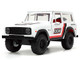 1973 Ford Bronco #008 White with Red and Black Stripes and Red Interior with Extra Wheels Just Trucks Series 1/24 Diecast Model Car Jada 34181