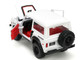1973 Ford Bronco #008 White with Red and Black Stripes and Red Interior with Extra Wheels Just Trucks Series 1/24 Diecast Model Car Jada 34181