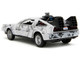 DMC DeLorean Time Machine Brushed Metal Frost Version Back to the Future 1985 Movie Hollywood Rides Series 1/32 Diecast Model Car Jada 34785