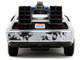 DMC DeLorean Time Machine Brushed Metal Frost Version Back to the Future 1985 Movie Hollywood Rides Series 1/32 Diecast Model Car Jada 34785