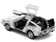 DMC DeLorean Time Machine Brushed Metal Frost Version Back to the Future 1985 Movie Hollywood Rides Series 1/32 Diecast Model Car Jada 34785