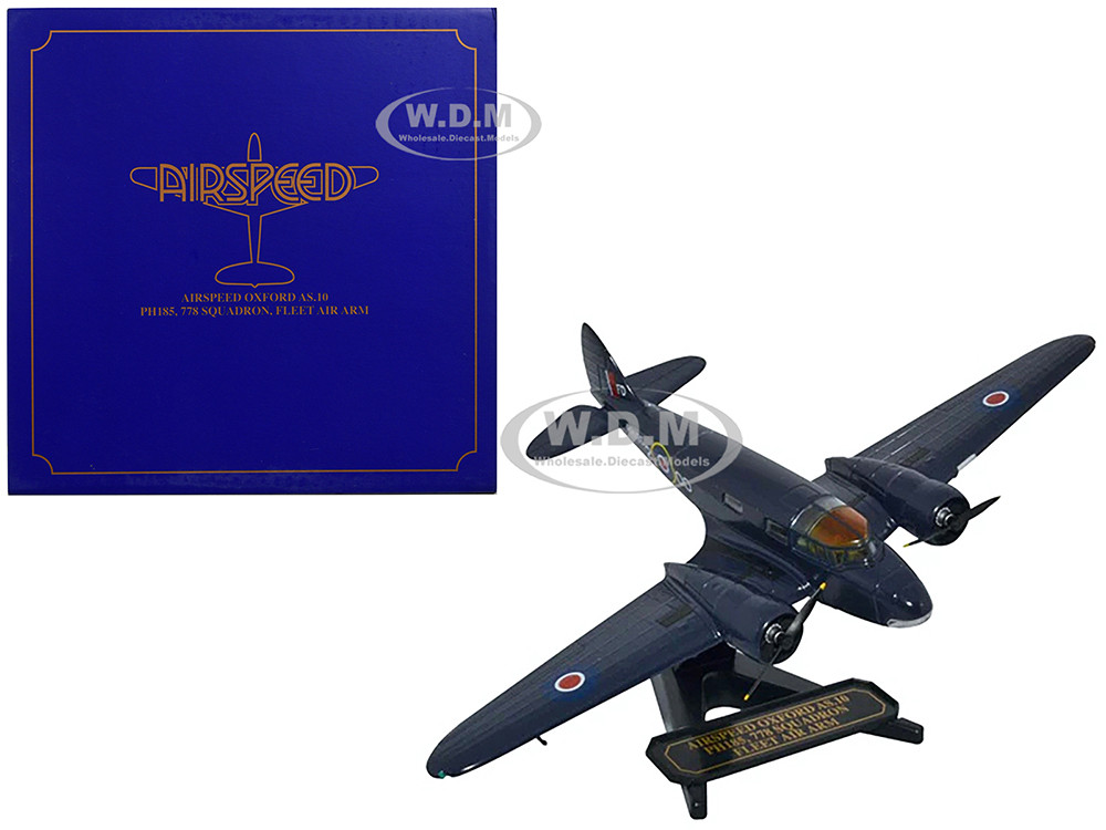 Airspeed AS.10 Oxford Aircraft "PH185, 778 Squadron, Fleet Air Arm" Royal Air Force "Oxford Aviation" Series 1/72 Diecast Model Airplane by Oxford Die