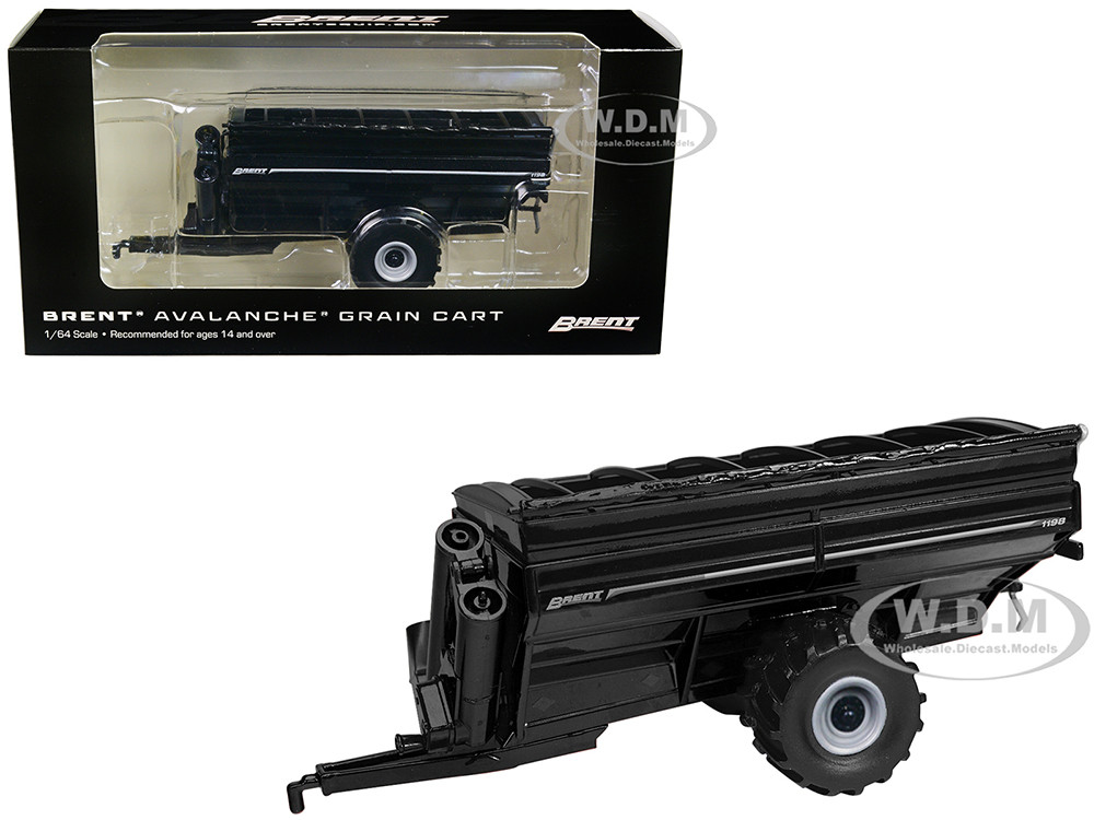 Speccast 1:64 Brent 1198 Avalanche Grain Cart with Tires Black Metallic 1/64 Diecast Model by SpecCast