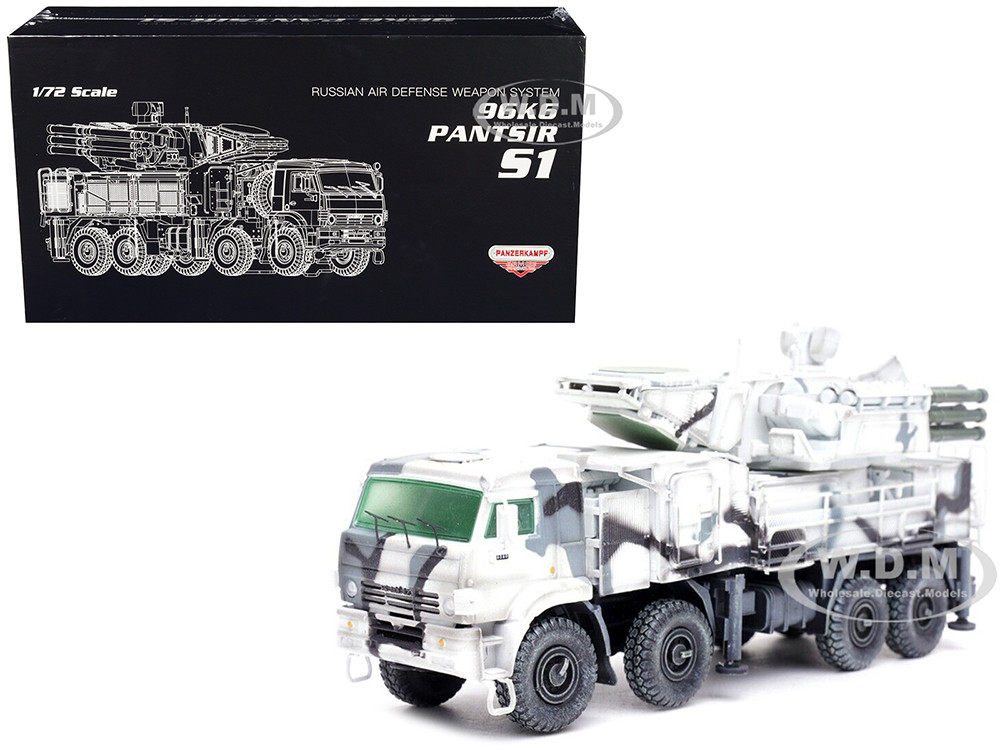 Pantsir S1 96K6 Self-Propelled Air Defense Weapon System Winter Camouflage "Russia's Arctic Forces" "Armor Premium" Series 1/72 Diecast Model by Panze