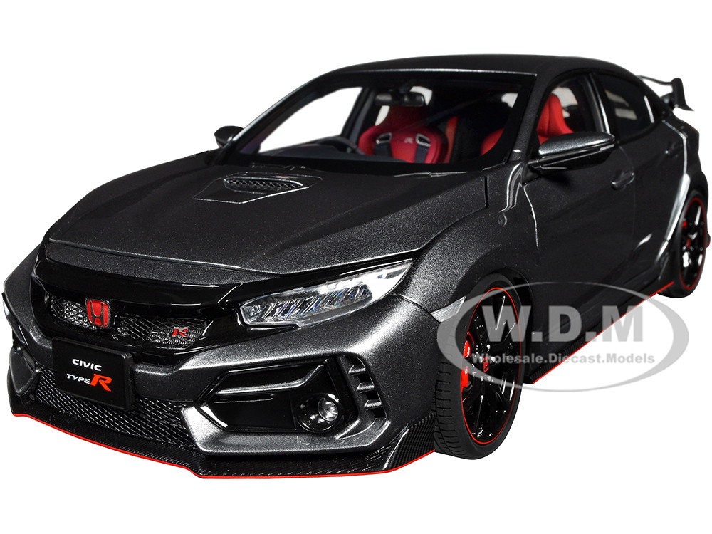 2021 Honda Civic Type R (FK8) RHD (Right Hand Drive) Polished Metal Gray 1:18 model Autoart