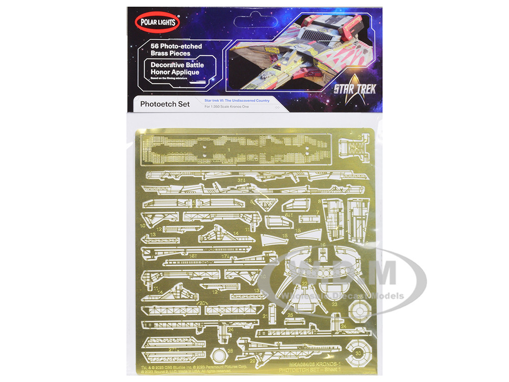 Photoetch Set for Klingon Kronos One Spaceship "Star Trek VI: The Undiscovered Country" (1991) Movie 1/350 Scale by Polar Lights