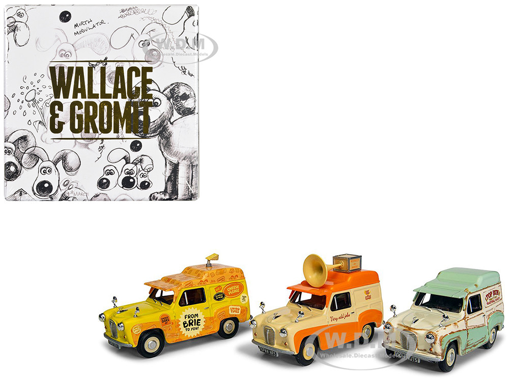 "Wallace & Gromit" Austin A35 Van Collection Set of 3 Pieces Diecast Model Cars by Corgi