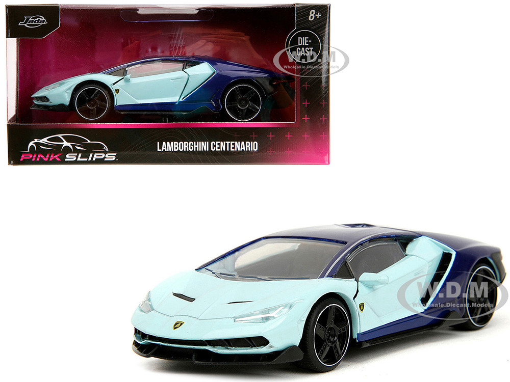 Jada 1:32 Lamborghini Centenario Light Blue and Purple "Pink Slips" Series 1/32 Diecast Model Car by Jada