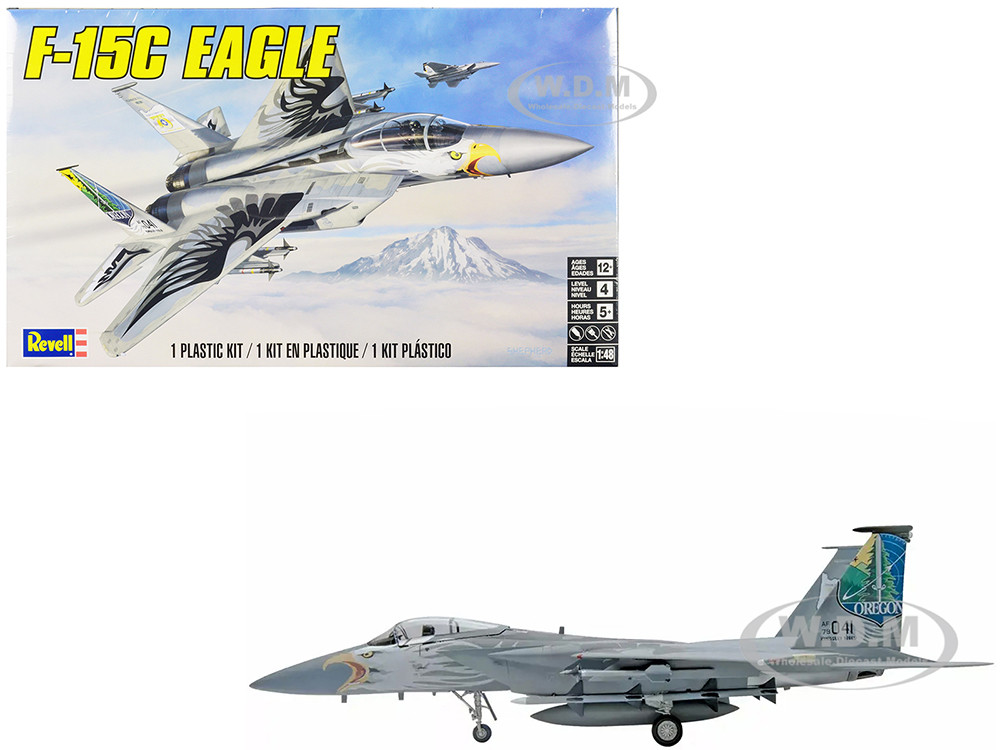 Revell Level 4 Model Kit McDonnell Douglas F-15C Eagle Fighter Aircraft 1/48 Scale Model by Revell