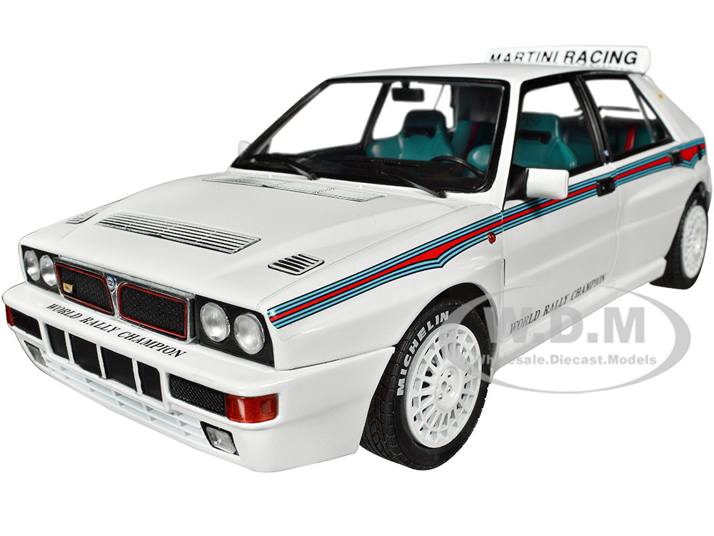 1992 Lancia Delta HF Integrale Evo 1 Martini 6 White with Blue and Red Stripes "World Rally Champion - Martini Racing" 1/18 Diecast Model Car by Solid