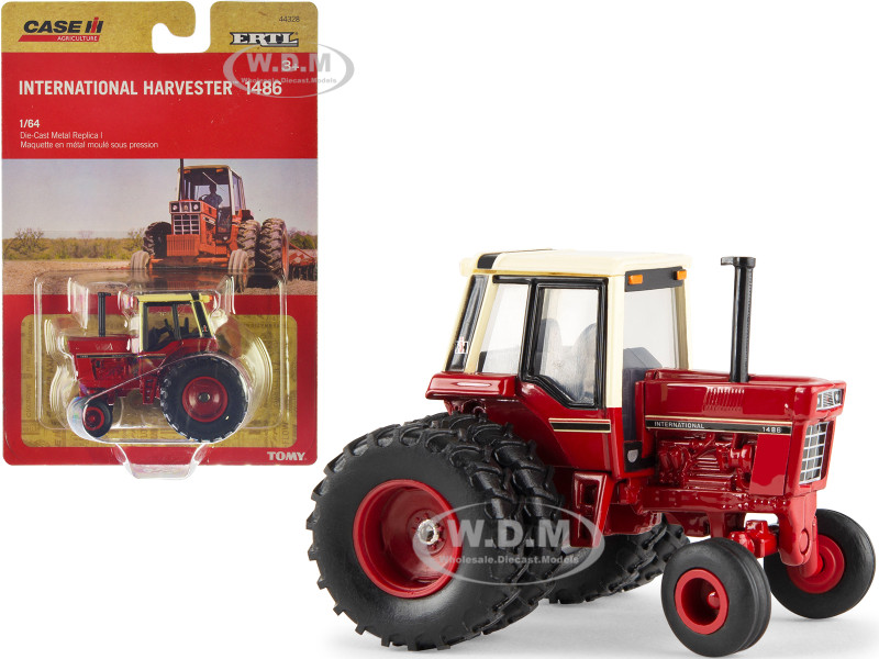 International Harvester 1489 Tractor Dual Wheels Red Cream Top