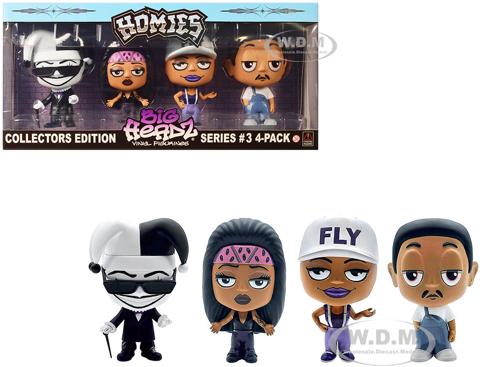 "Homies Big Headz" Series 3 Collector's Edition 4-Pack of Figures by Homies