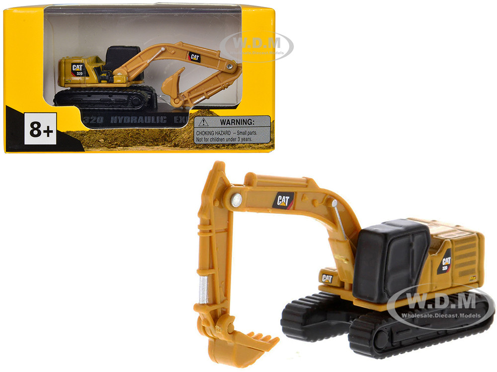 Diecast Masters CAT Caterpillar 320 Hydraulic Excavator Yellow "Micro-Constructor" Series Diecast Model by Diecast Masters