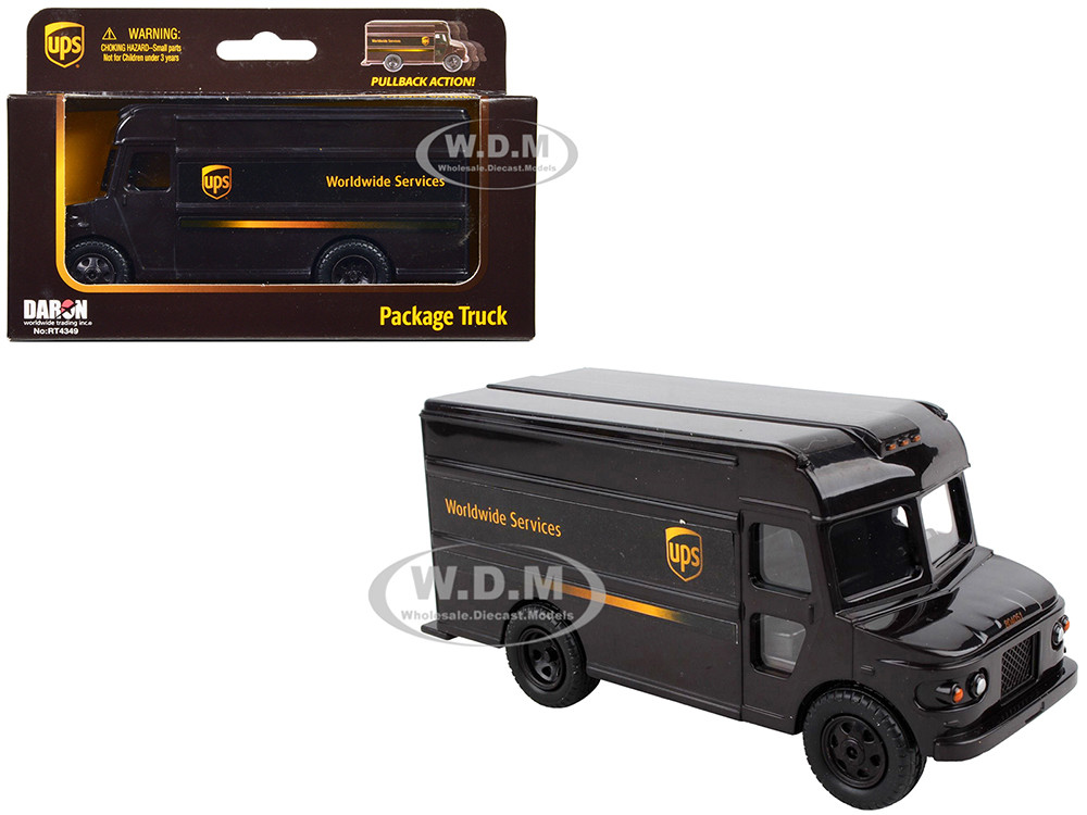 UPS Package Truck Brown "UPS Worldwide Services" Plastic Model by Daron