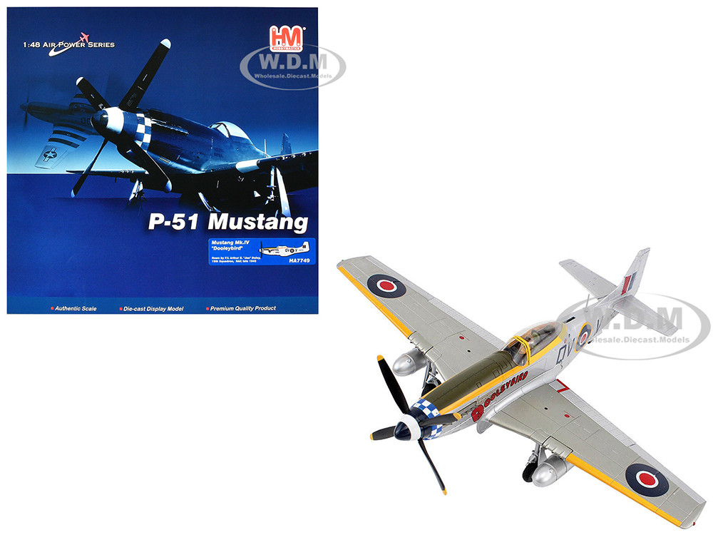 North American Mustang Mk.IV Fighter Aircraft "Flight Lieutenant Arthur S. 'Joe' Doley, 19th Squadron" (1945) British Royal Air Force "Air Power Serie
