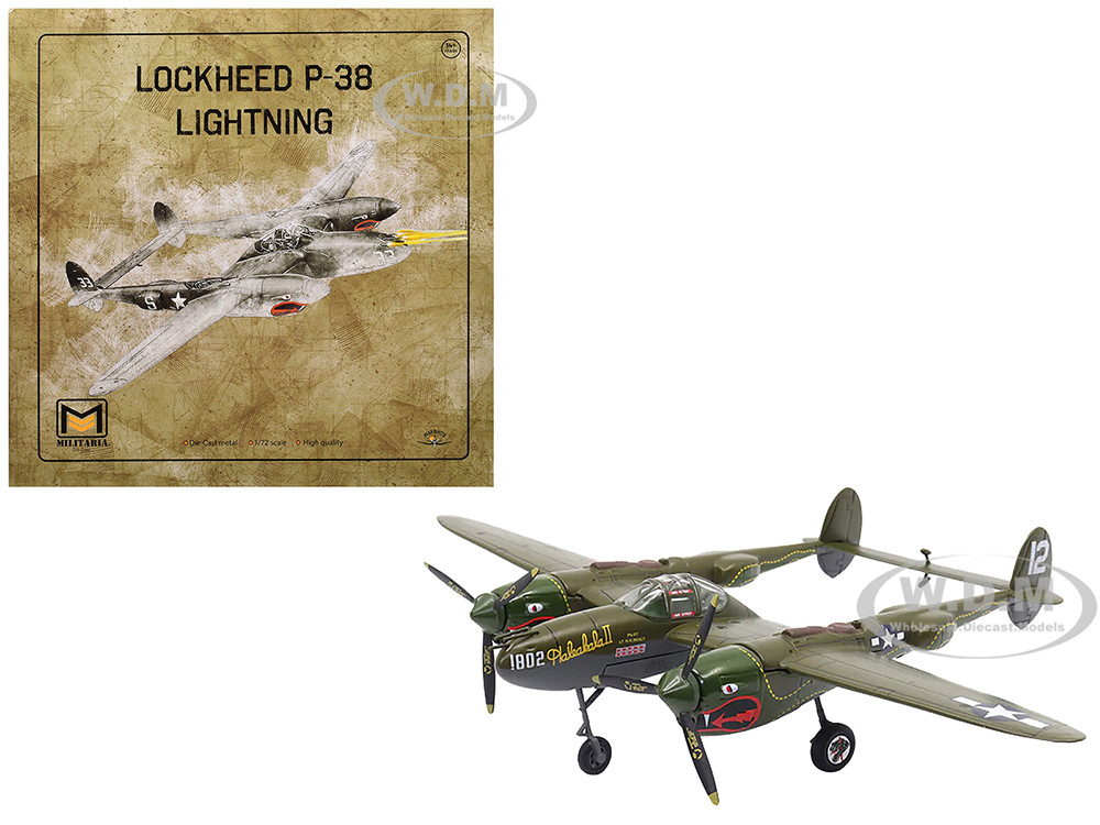 Lockheed P-38 Lightning Fighter Aircraft "Haleakala II, 80th FG, 459th FS Twin Dragons" (1944) United States Army Air Forces 1/72 Diecast Model by Mil