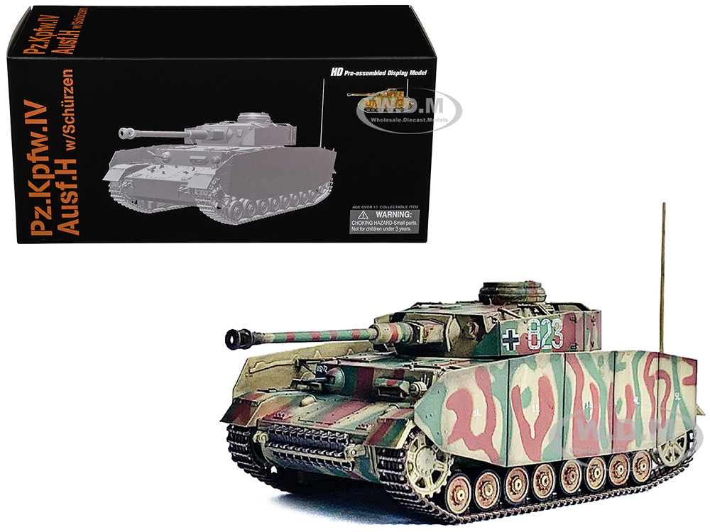 Germany Pz.Kpfw.IV Ausf.H with Schurzen Tank #823 "2.Pz.Div., Normandy" (1944) "NEO Dragon Armor" Series 1/72 Plastic Model by Dragon Models