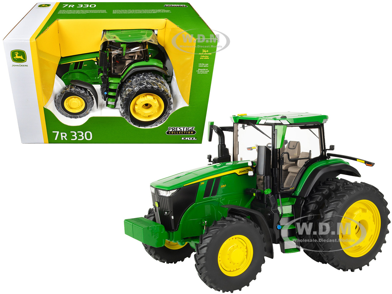 Ertl Tomy John Deere 7R 330 Tractor with Dual Wheels Green "Prestige Collection" 1/16 Diecast Model by ERTL TOMY