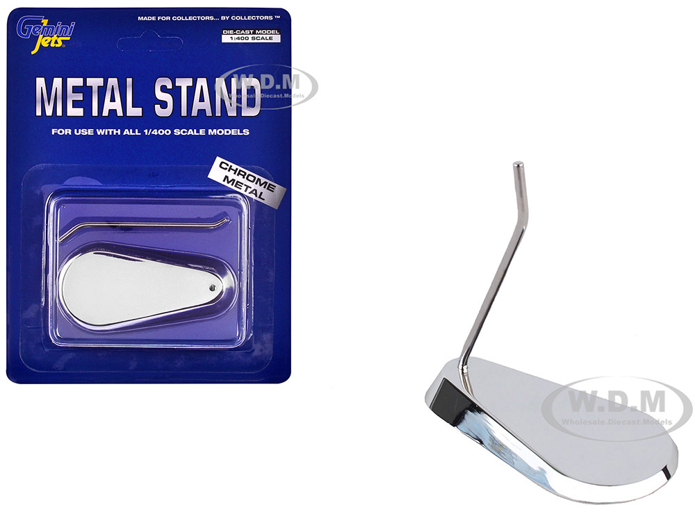 Geminijets Chrome Metal Display Stand for 1/400 Scale Models by GeminiJets