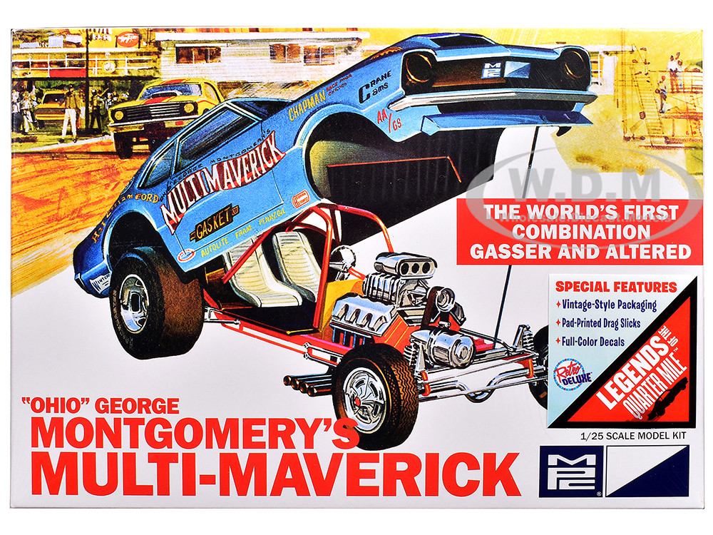 Mpc 1:24 Skill 2 Model Kit "Ohio" George Montgomery's Multi Maverick Funny Car 1/25 Scale Model by MPC